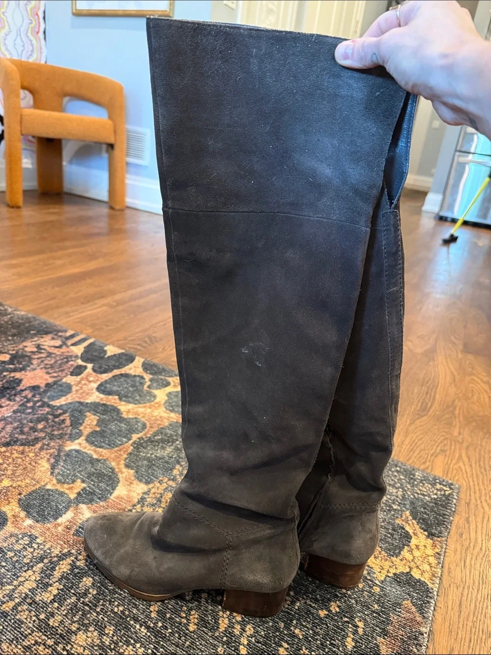 bp Tall Suede Over-the-Knee Boots - Gray